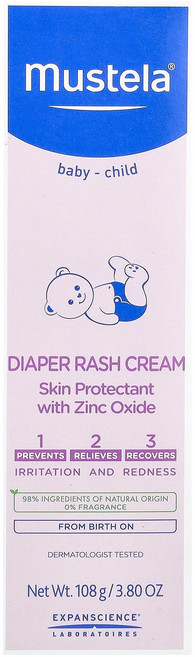 무스텔라 Baby-Child 기저귀 자극성 피부 진정 관리 크림 무향 108g(3.8oz) MTL-02817