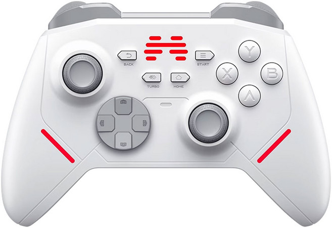 베이통 KunPeng 20 쿤펑 20 TMR 스틱 인텔리전트 무선 게이밍 컨트롤러 PC 스팀 스마트 게임패드, 1개, BTP-KP20 화이트