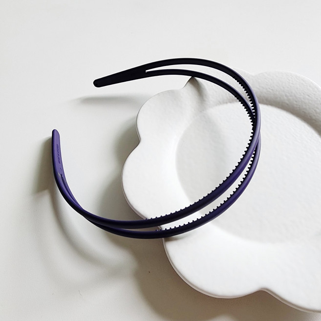 (국내제작)무광 두줄 웨이브 남자 여자 세안 플라스틱 헤어밴드 얇은 머리띠