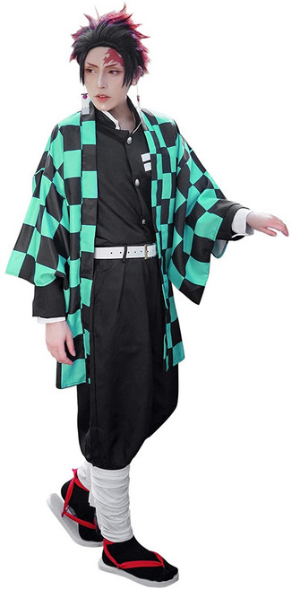 귀멸의 칼날 코스프레 의상 카마도 탄지로 의상 풀세트 성인&어린이 사이즈