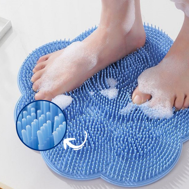 에버리즈 실리콘 풋 브러쉬 발세척 발씻는 매트, 1개, 1개입, 블루(BE)