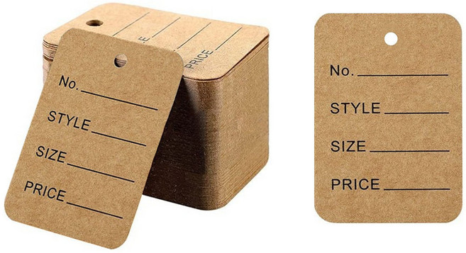 선진리빙 행택 의류 라벨택, 300매, 크라프트