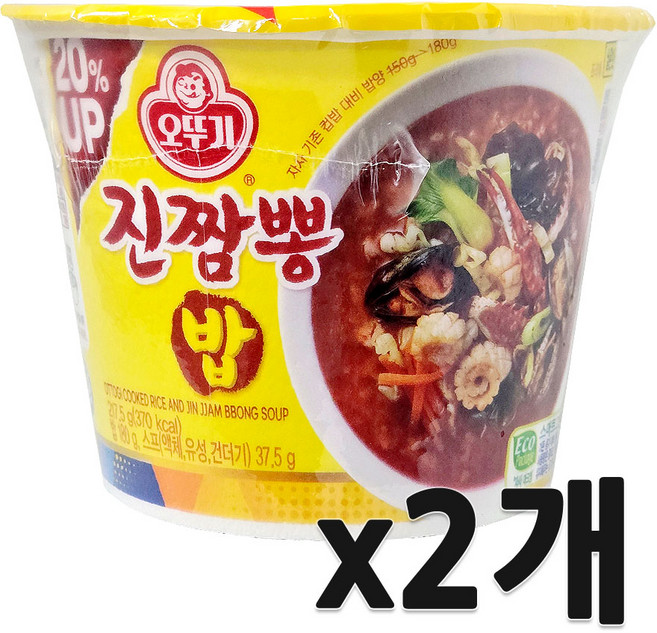 오뚜기 컵밥 진짬뽕밥, 217.5g, 2개