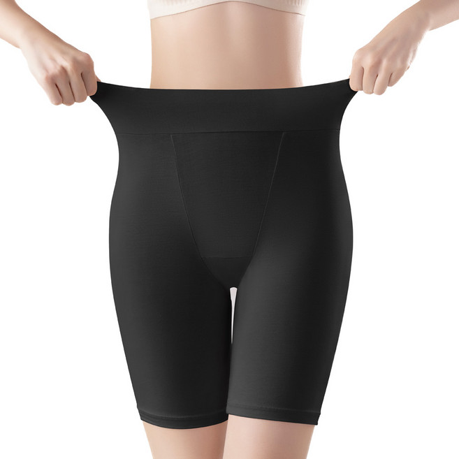 미미캐츠 2매구성 Y존이 편안한 하이웨스트 실크터치 여성 롱 드로즈 사각팬티 빅사이즈 110 까지 P-6481