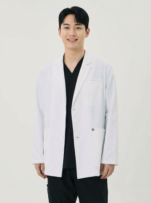 아케소웨어 숏가운 남성가운 의사가운 병원가운 약가가운 약국가운 치과가운