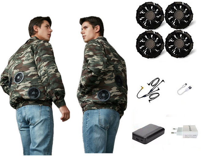 ZHINUO 지누오 선풍기 옷 현장 쿨 아이스 선풍기옷 에어컨옷 냉풍 여름 시원한 고출력 선풍기 작업복