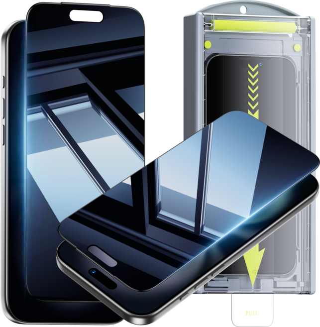 WSKEN 전방향 360도 사생활보호지문방지필름 Easy 자동부착, 2개