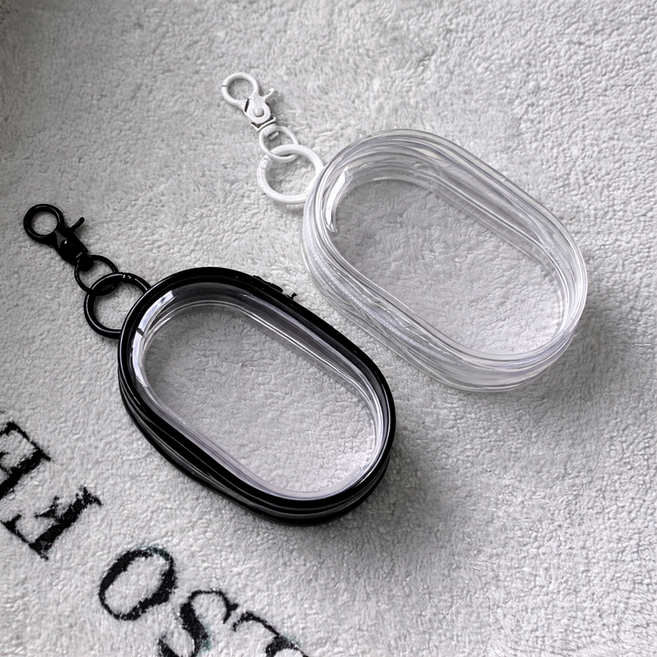 키링 파우치 미니 투명 키링형 소형 휴대용 화장품수납 소품수납 수납케이스 1+1