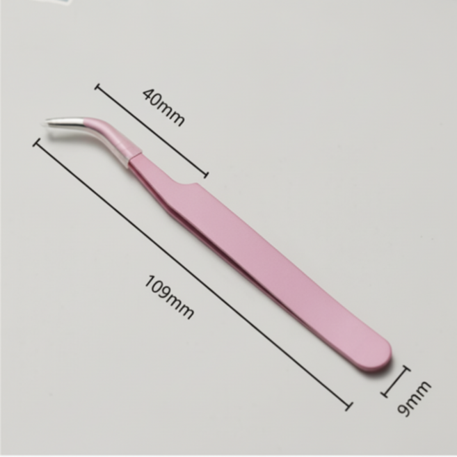루루리카 노글루 속눈썹 전용 핀셋, 1개, 핑크