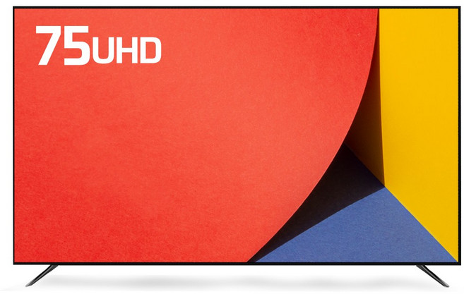 티브이지 75인치TV UHD 4K LEDTV 대기업 정품패널, 75인치, 75UHD, 스탠드형, 고객직접설치