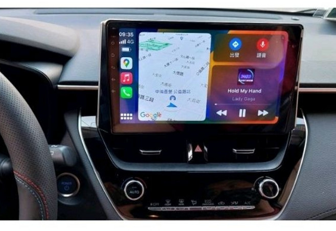 10吋 安卓機 支援 CarPlay Android Auto 衛星導航 倒車顯影, 8核心, 前後鏡頭