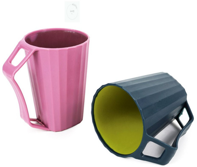 속마켓 거꾸로 세우는 양치컵 욕실컵, 핑크, 1개