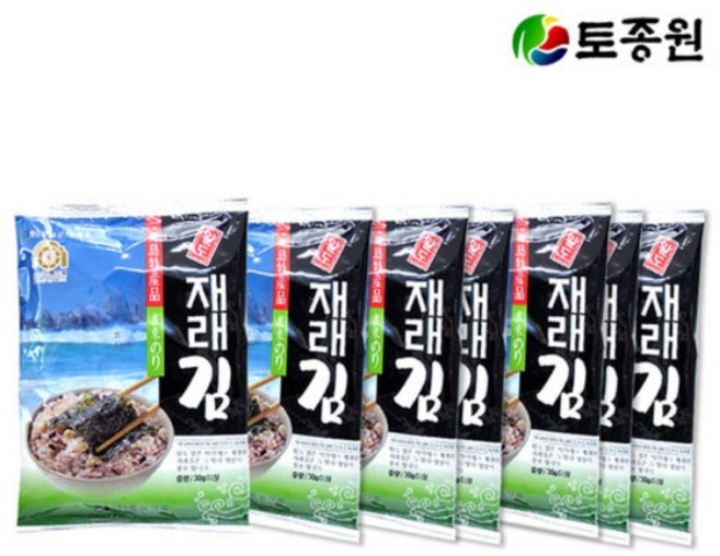 토종원 완도 구이재래김 6매 10봉, 30g, 1개