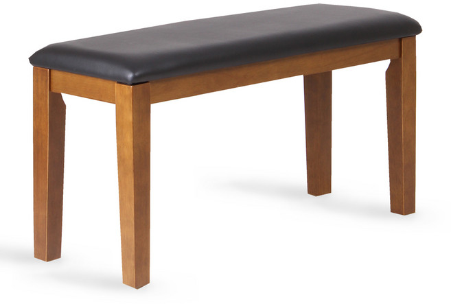캐빈 원목 벤치의자 2인용, 우드브라운_블랙, 1개, 우드브라운_블랙
