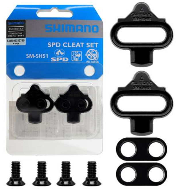 클릿페달 자전거클릿 평페달 커버 SPD SMSH56 SMSH51 싱글 릴리스 클리트 산악 페달 클릿 M520 M515 M505 M540 MTB 자전거, 1) SH51, 1개