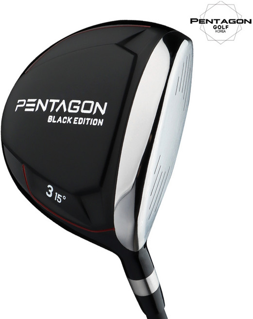 야마모토 펜타곤 블랙 에디션 남성 페어웨이우드, 3번 15도 SR