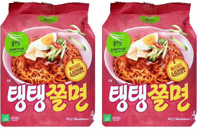 풀무원 탱탱쫄면 123g, 8개