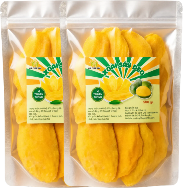 베트남 항공직배송 반건조 건망고 슬라이스 말린망고, 2개, 500g