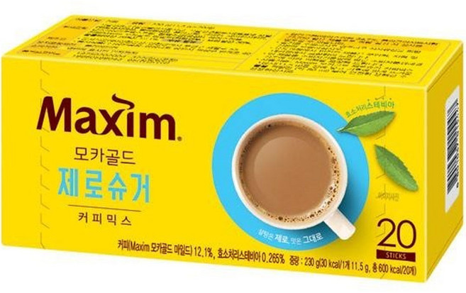 맥심 모카골드 제로슈거 커피믹스, 11.5g, 20개입, 3개