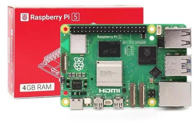 새로운 라즈베리 파이 5 인공 AI 지능 2/4/8/16 Python 프로그래밍 스위트 개발 에디션, 02 Raspberry Pi 5 4GB