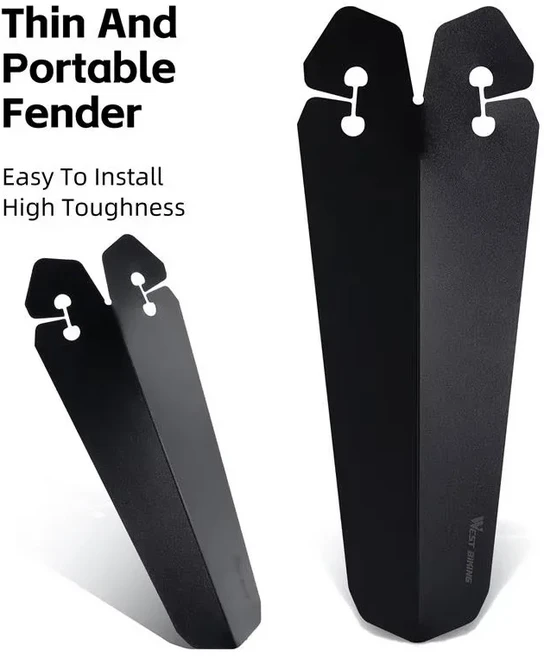 서쪽 자전거 초경량 펜더 도로 MTB 머드 산악 후면 윙 플라스틱 사이클링 안장, 02 Black, 1개