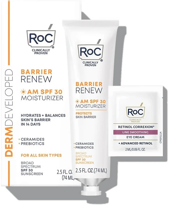 RoC 더마 베리어 리뉴 AM 데이 모이스처라이저 SPF30, 1개, 74ml, 1개 - 쿠팡