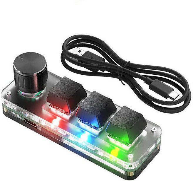 아이모 3키 단축 키보드 복붙 매크로 키보드, EK3D, 블랙