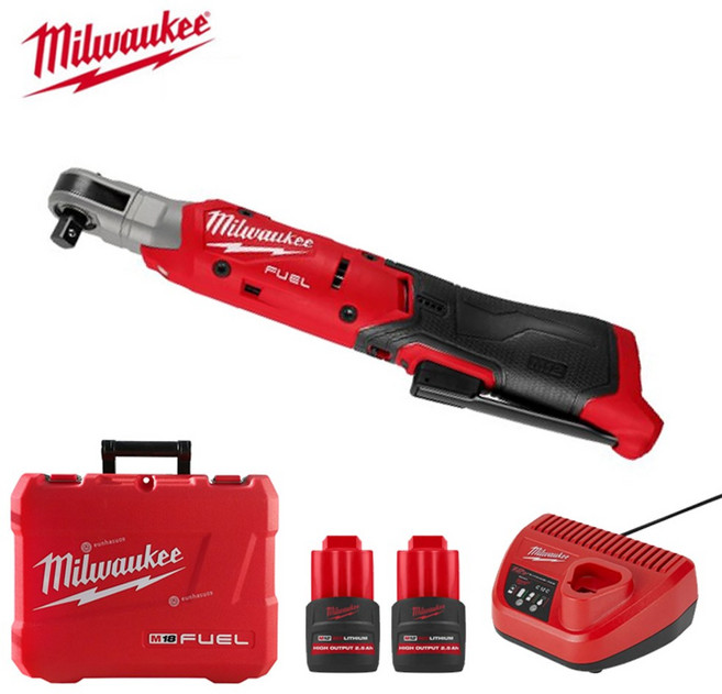 밀워키 12V 충전 라쳇 II 10mm M12 FIR38G2-252B 3/8 세트 임팩트 렌치, 1세트