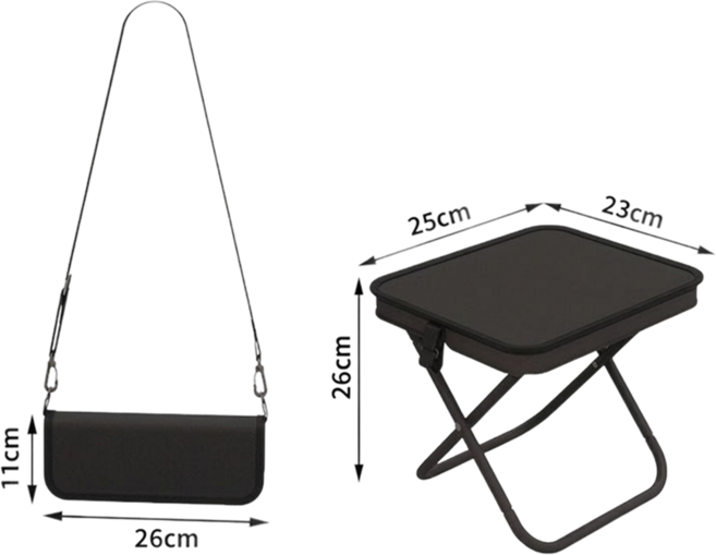우디젠트 휴대용 접이식 의자 낚시 캠핑 체어 경량 등산 낙시 미니의자 로우, 1개, 블랙