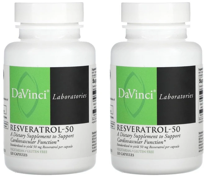 DaVinci Laboratories of Vermont 레스베라트롤 50mg Resveratrol, 120정, 2개 - 쿠팡