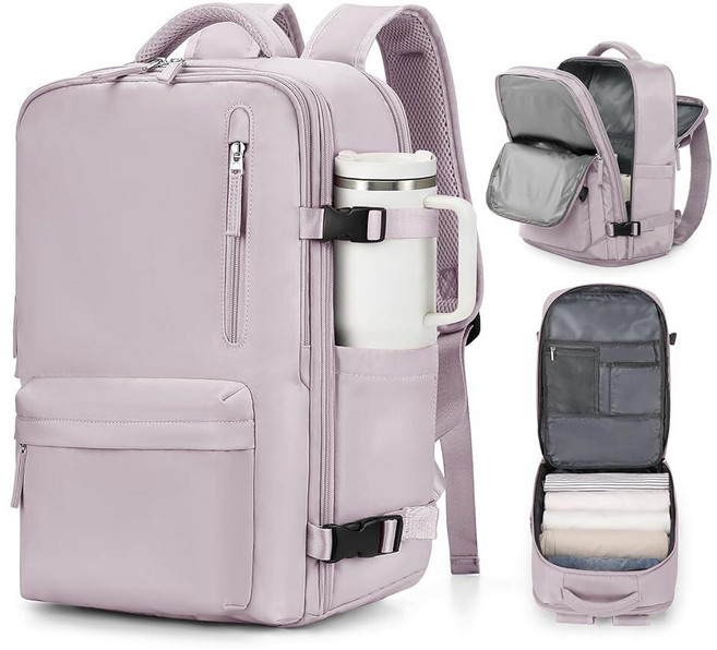 VGCUB 대형 여행 작업 비즈니스 백팩 기내용 승인 노트북 여성용 남성용 Mochila de Viaje 퓨어 핑크. 라지 389579, 핑크