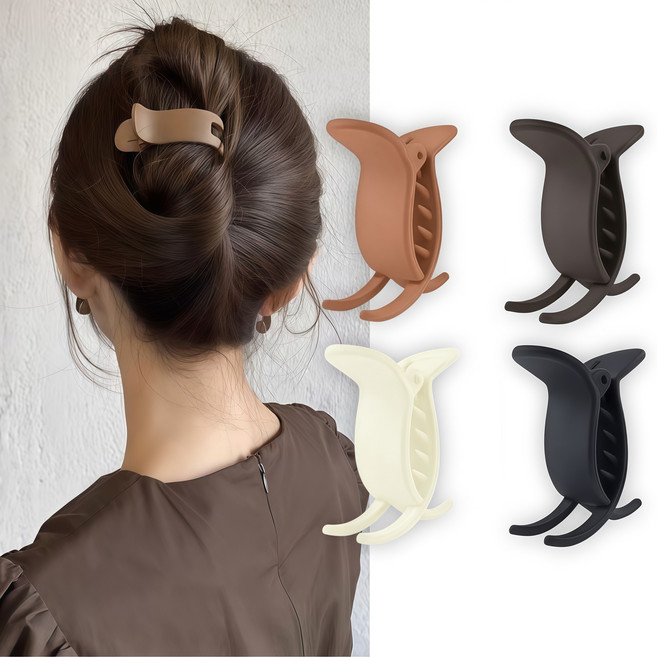 쓸리미너 집게핀 헤어 클립 여성 올림머리 집게핀 4P