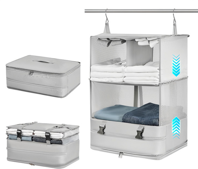 ALLILIO 여행용 파우치 걸이형 수납 캐리어 압축 정리