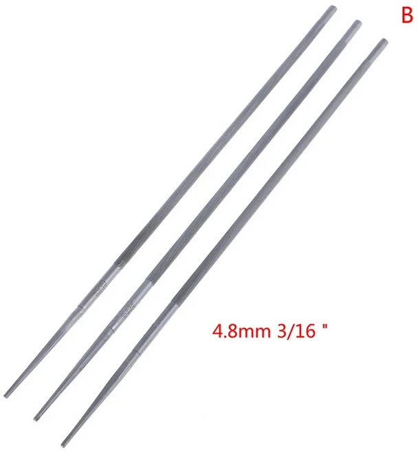 3개/몫 라운드 전기 톱 체인 파일 선명하게 4mm 목공 핸드 툴, 01 B