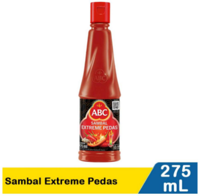 ABC Sambal Extreme Pedas 270ml ABC 삼발소스 극강의 매운맛 270ml, 1개