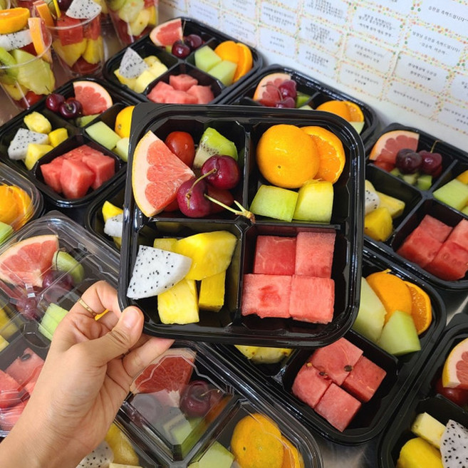 [청주 과일도시락] 과일배달 웨딩촬영 피크닉 과일케이터링 세미나 샌드위치 버스대절 간식, 1개, 과일