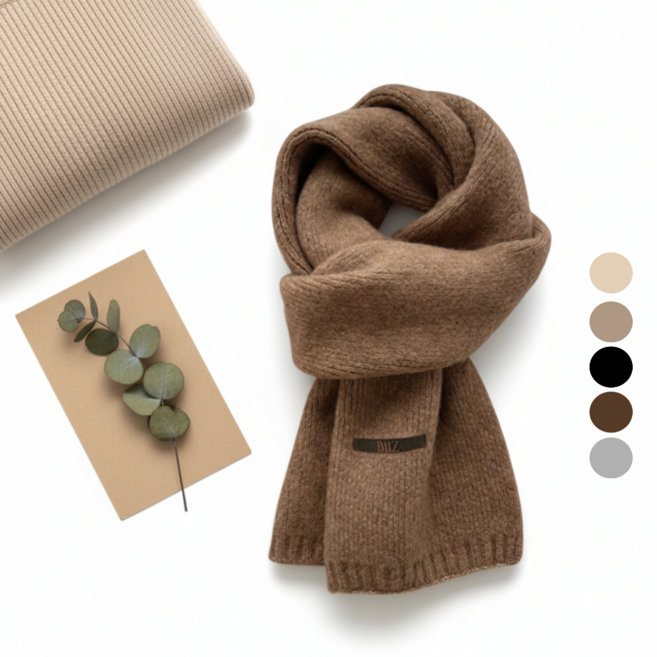 블링홈즈 여성 목도리 쁘띠 니트 머플러