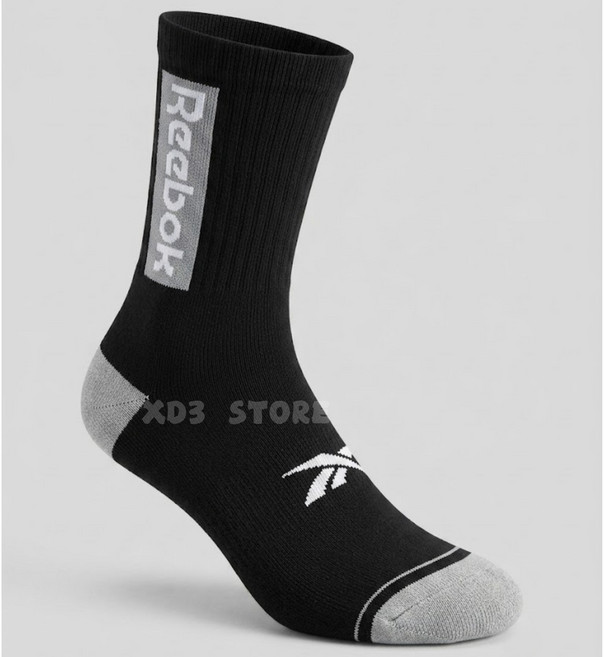 Reebok 台灣製 二分之一厚底襪，厚底舒適、除臭，3入一組