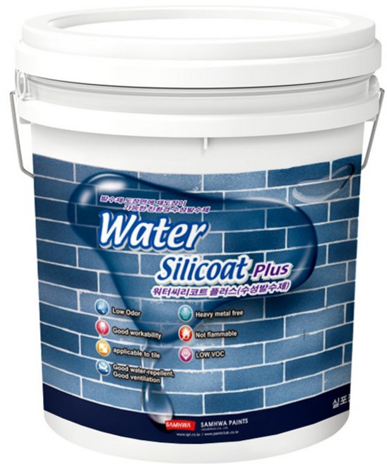 삼화페인트 외벽 수용성 발수페인트 워터씨리코트 플러스, 18L, 1개