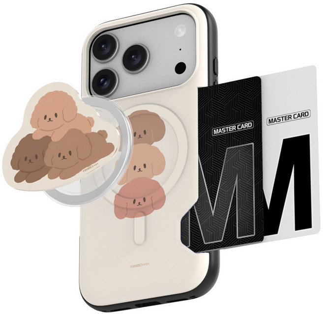 별다섯 핸드폰 맥세이프 투카드 수납 케이스 + 맥세이프 핸드 그립 스마트 톡 홀더