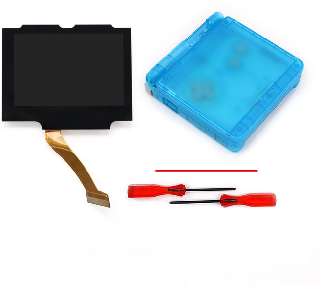 GBA SP LCD 키트용 사전 적층 IPS 스크린 게임보이 어드밴스 드롭 인 새로운 케이스 하우징 오리지널 사이, 6, 6
