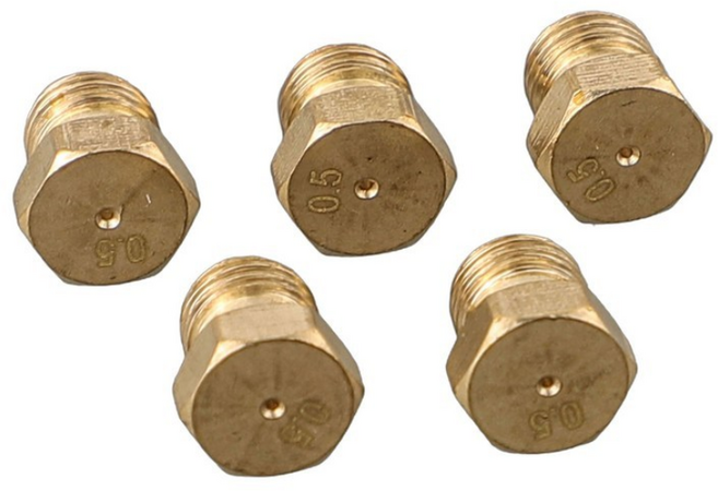 버너 가스 천연 가스 호브 LPG 변환 키트 제트 노즐 인젝터 세트 표준 M6 X 0.75 스레드 주방 부품 5 개, 1)B