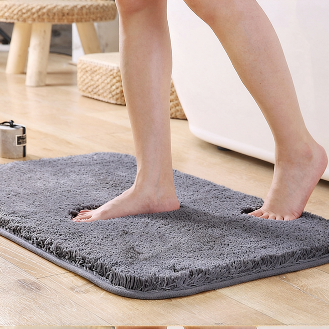 레드에셋 화장실 발매트 미끄럼방지 욕실 매트, 다크그레이, 1개