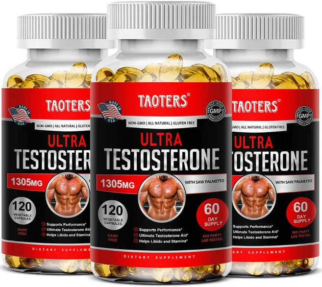 초강력 테스토스테론 보충제 - 테스트를 거친 남성용 부스터 - 천연 지구력 지구력 및 근력 부스터 - 에너지 부스트 인지 개선 120캡슐, 120회분, 1개 - 쿠팡