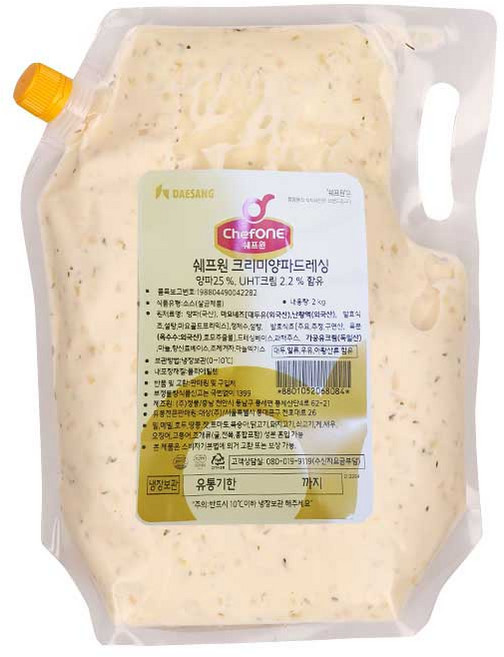 쉐프원크리미양파드레싱 2KG대상(주), 2kg, 1개