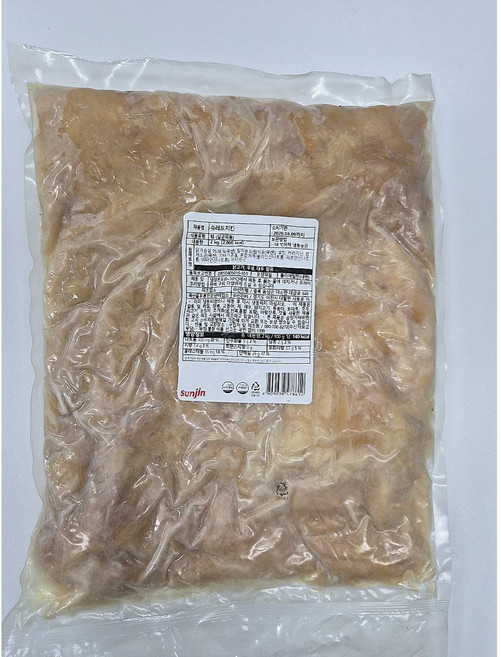 닭가슴살을 슈레드 형태로 만든 제품으로 샌드위치 샐러드 등 활용도가 높은 부드러운 식감의 담백한 토핑 선진 슈레드치킨 2kg, 1개