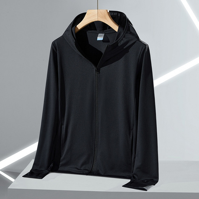 透氣爽感冰絲防曬外套, 女款-黑色