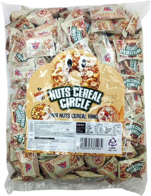 미니 넛츠 씨리얼링 과자, 1개, 1kg
