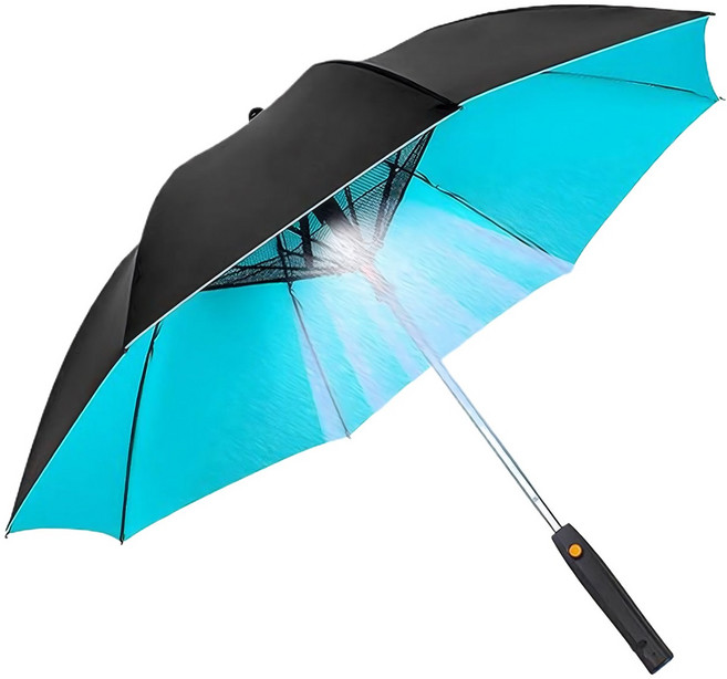 선풍기 및 미스터 포함 야외 휴대용 미스트 우산 선풍기 태양 보호 긴 손잡이 우산 미스트 선풍기 3 in 1