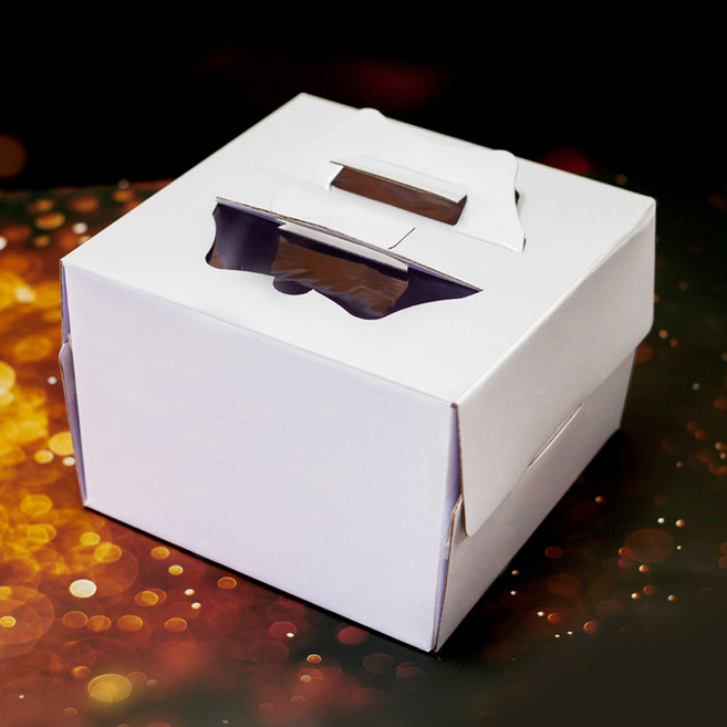 중앙패키지 나비손잡이 케이크박스(화이트무지) 1호/2호/3호(15cm) 10개/50개, 1호, 10개